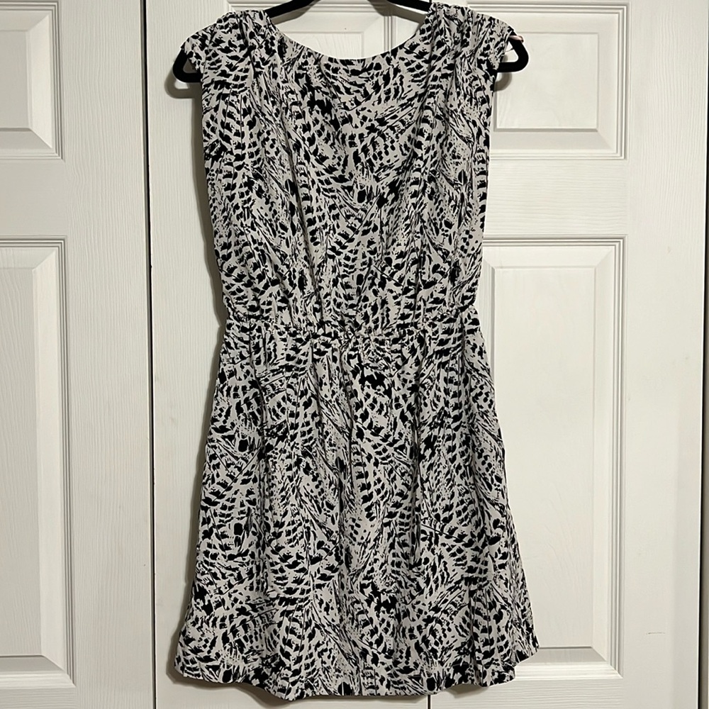 black and white dress